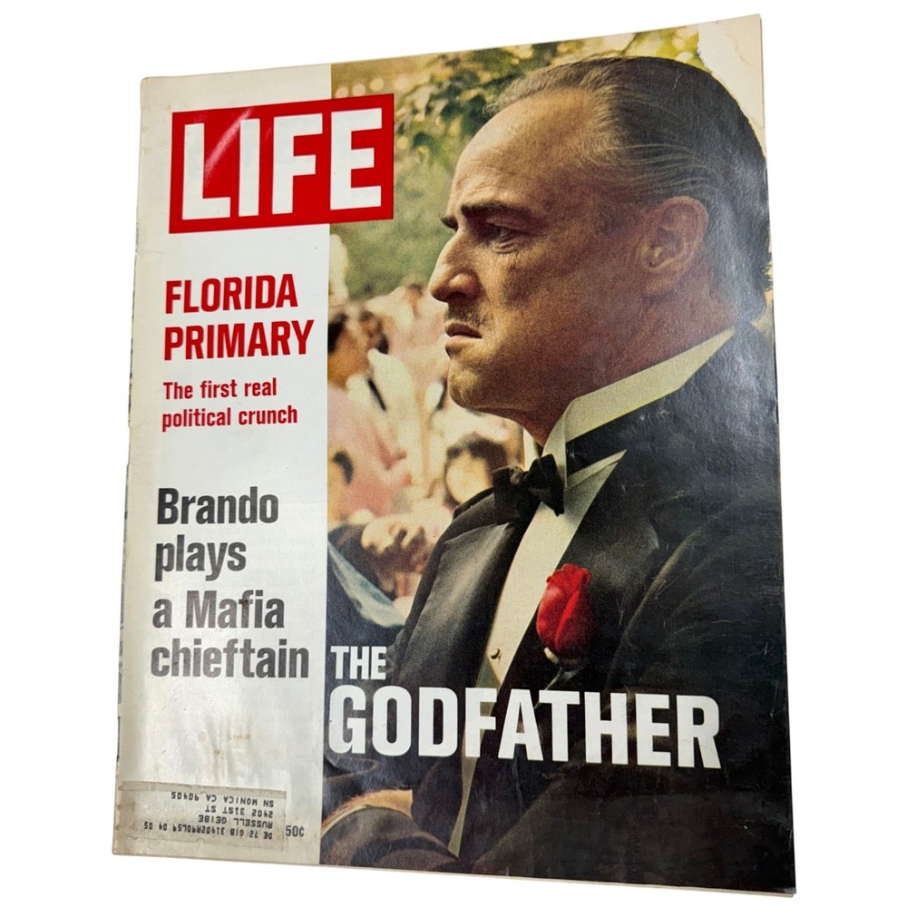 Vintage LIFE Magazine March 24, 1972 The Godfather Marlon Brando Collectible